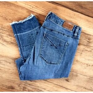 Unpublished Jeans Women 31 Blue Raw Hem Denim Pants Stretch OW2000266 Button Fly